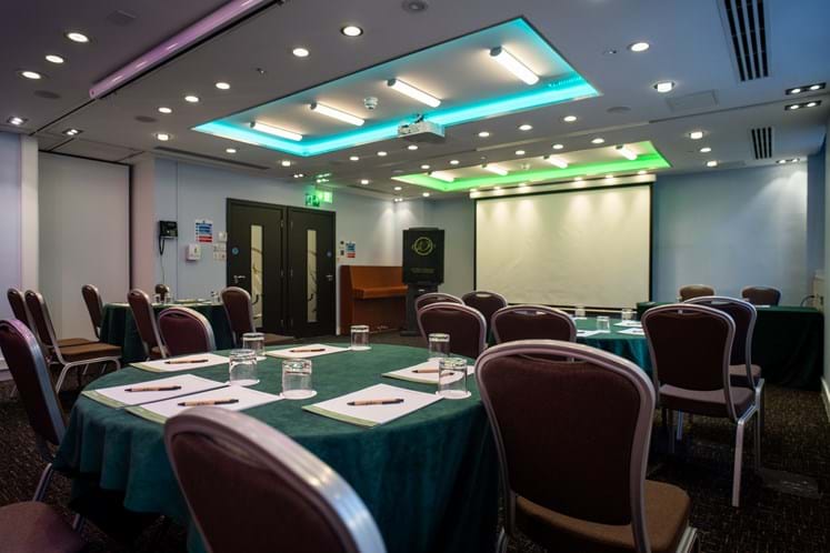 a sustainable conference room