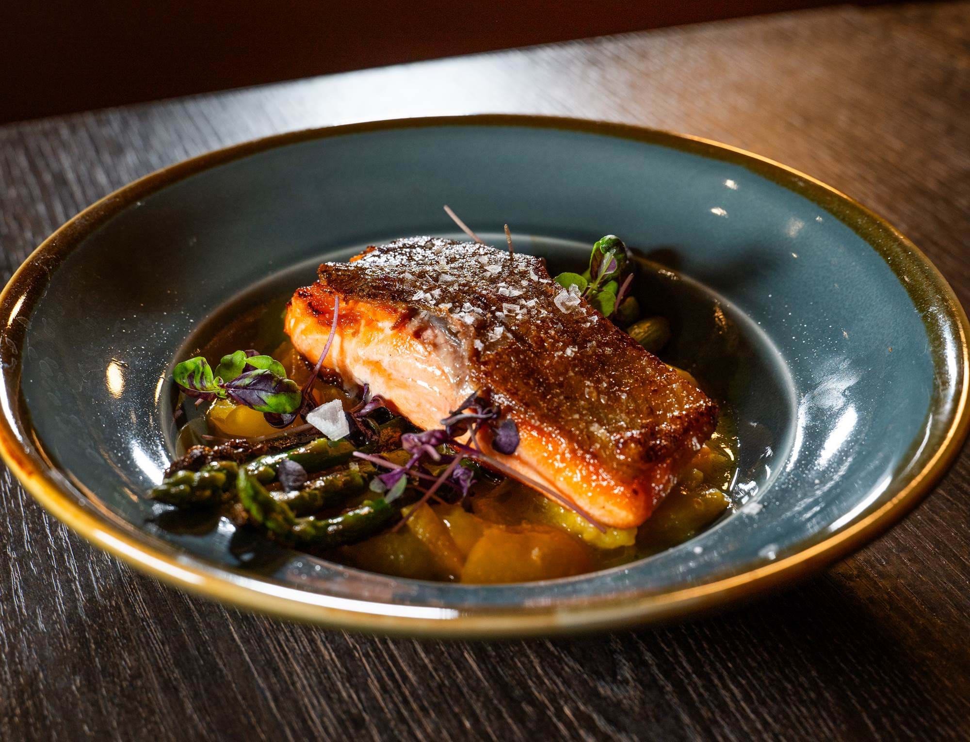 Salmon Dinner served at The Wesley