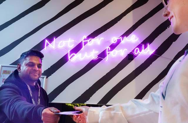 Someone checking in at The Wesley