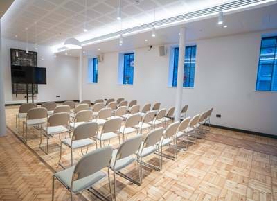 A backshot of The Wesley London Euston's meeting room in Camden